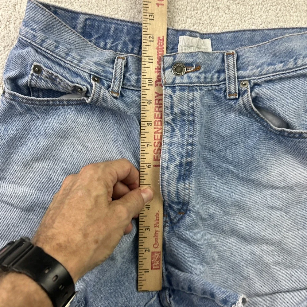 The London Jean Shorts Moda International Cut Offs High Waist Size 8 USA Vtg 80'